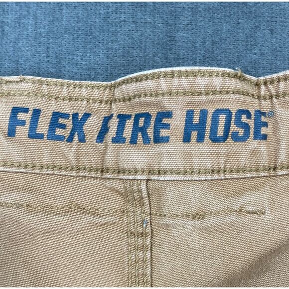 Duluth Flex Fire Hose Cargo Pants Mens 42x32 Brown Workwear Utility Pockets - Picture 7 of 11